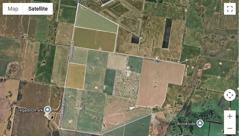 P2PAgri farm map showing satellite imagery with paddock boundaries and property layout